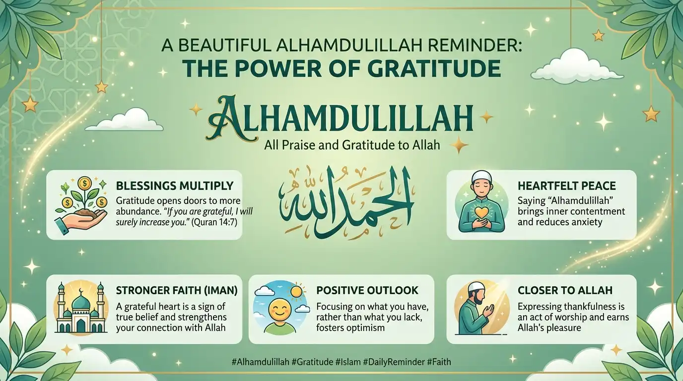 Beautiful Alhamdulillah quote about gratitude