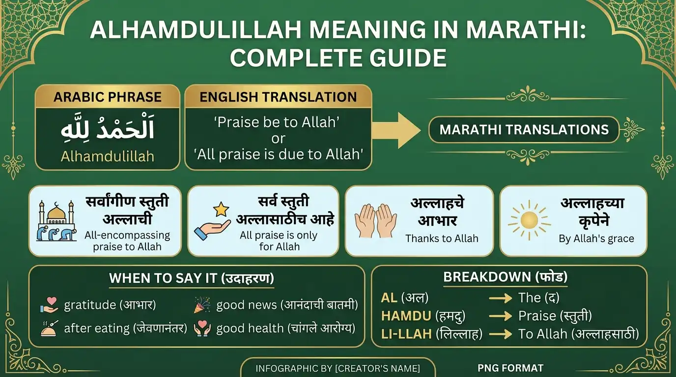 Alhamdulillah meaning in Marathi