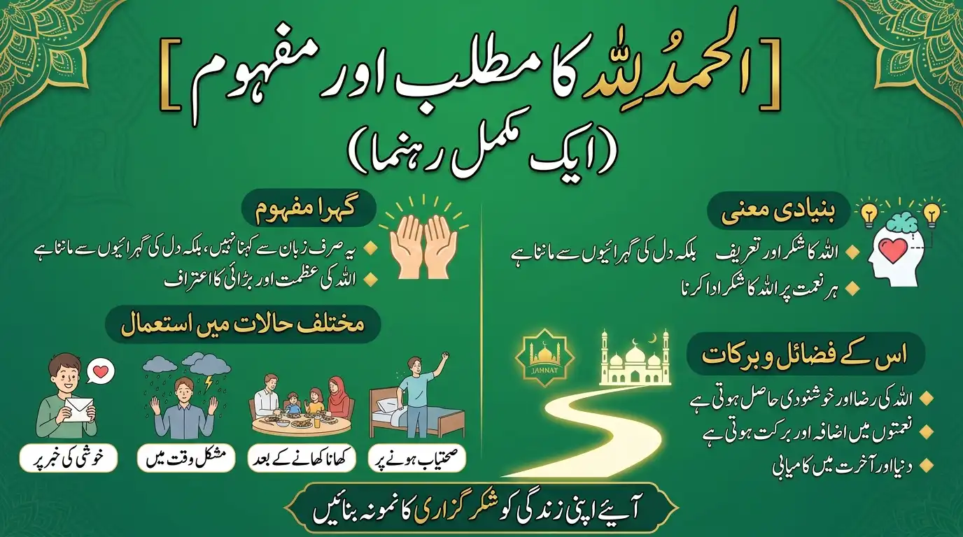 Alhamdulillah meaning in Urdu الحمدللہ کا مطلب