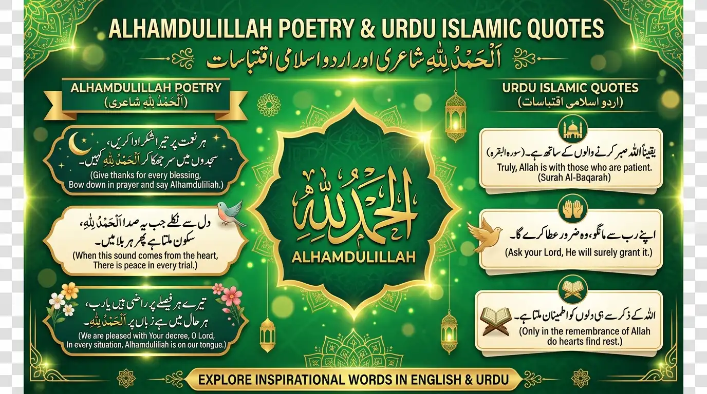Alhamdulillah poetry and Islamic quotes in Urdu