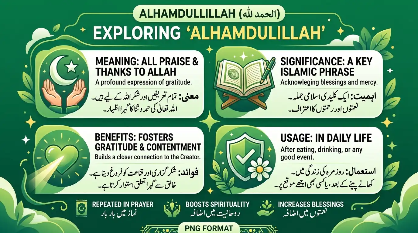 Alhamdulillah Arabic text and meaning