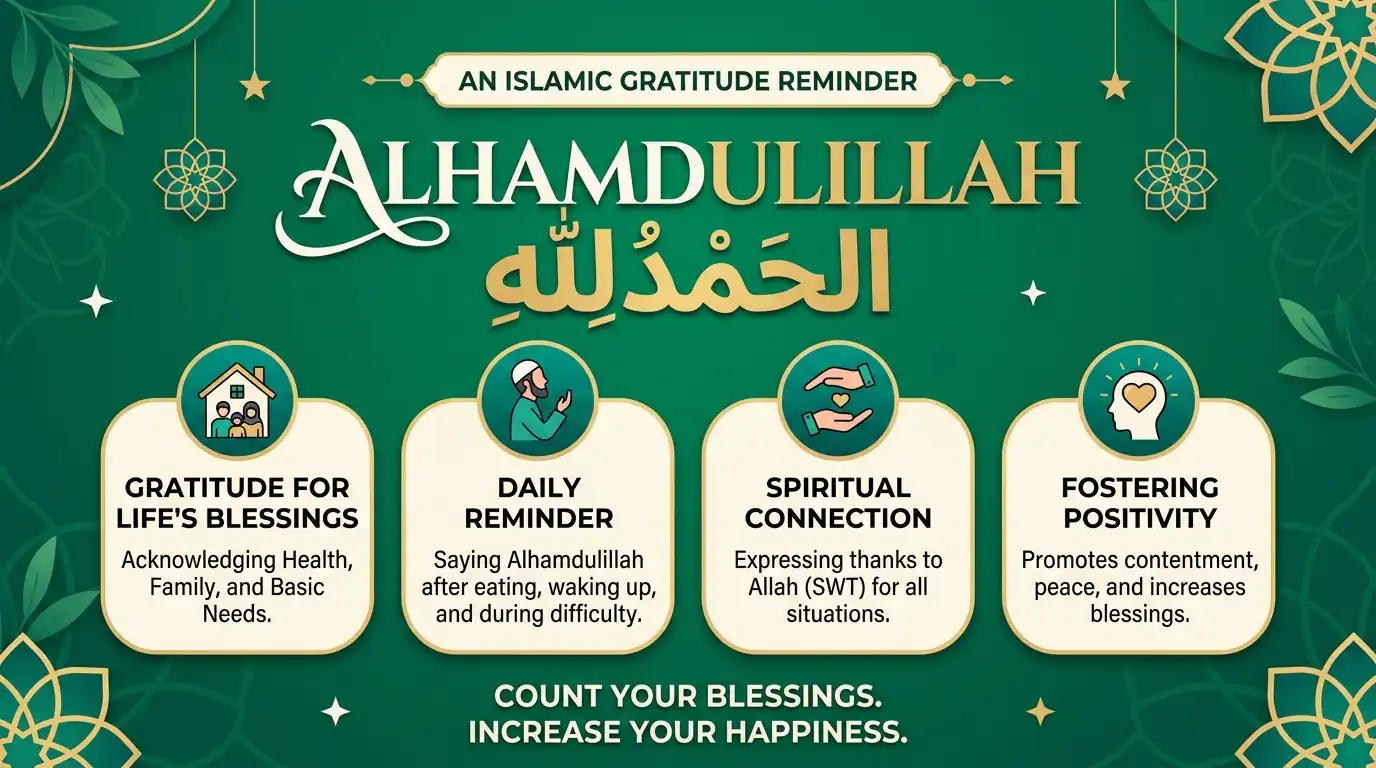 Islamic Alhamdulillah quote reminder