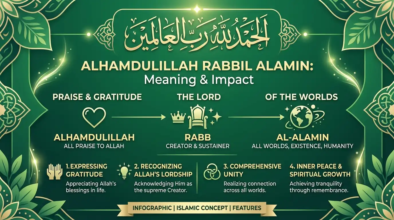 Alhamdulillah Rabbil Alamin Islamic Arabic calligraphy