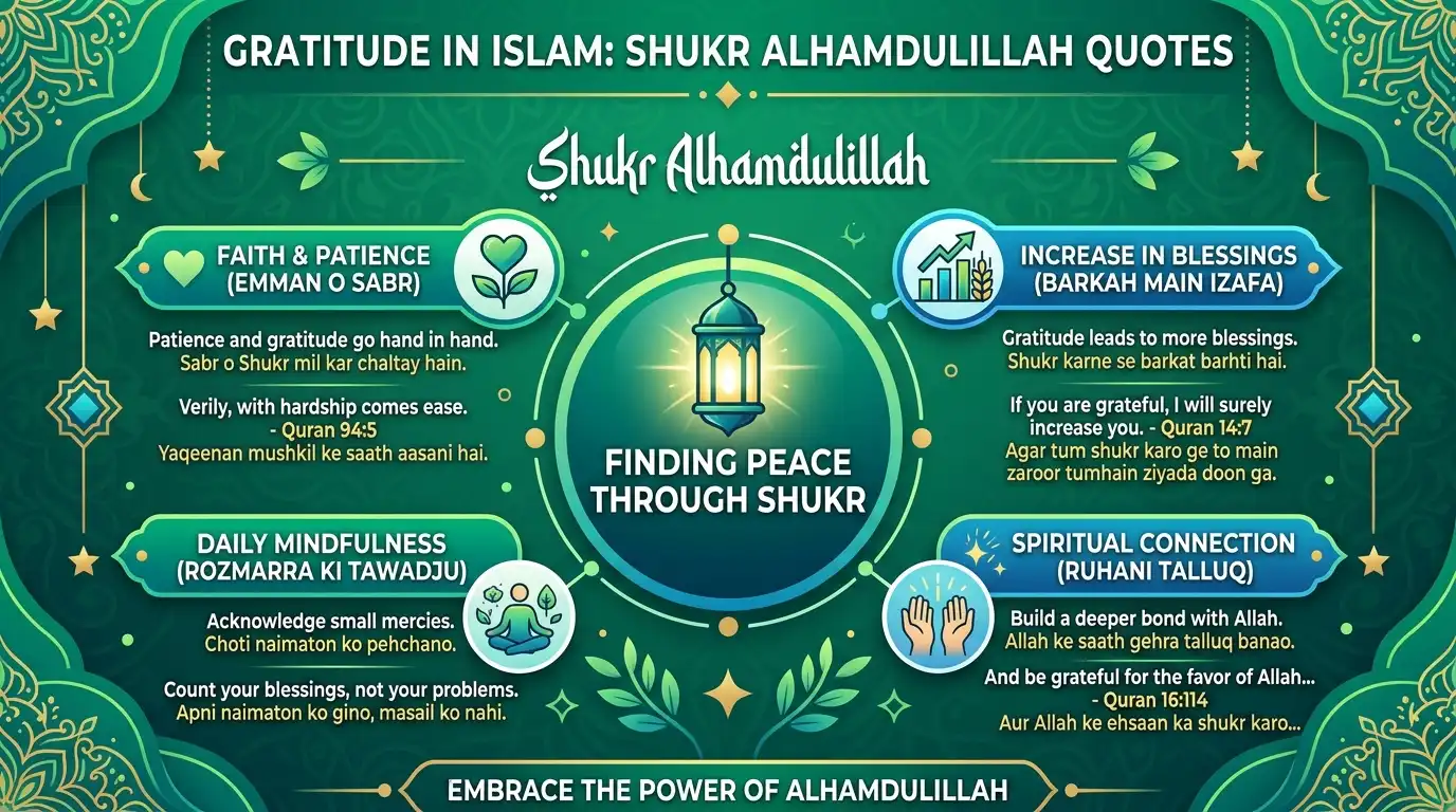 Shukr Alhamdulillah quotes about gratitude