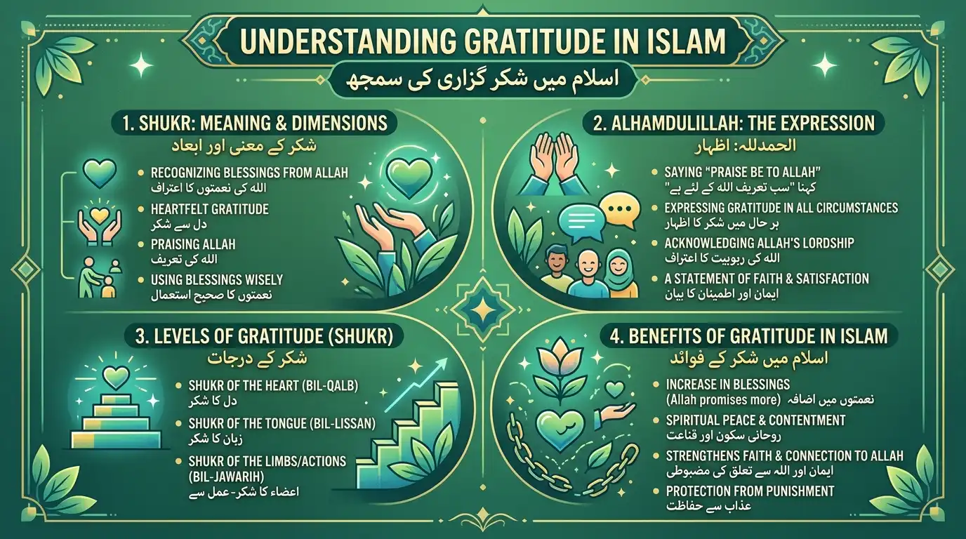 Shukr and Alhamdulillah meaning in Islam