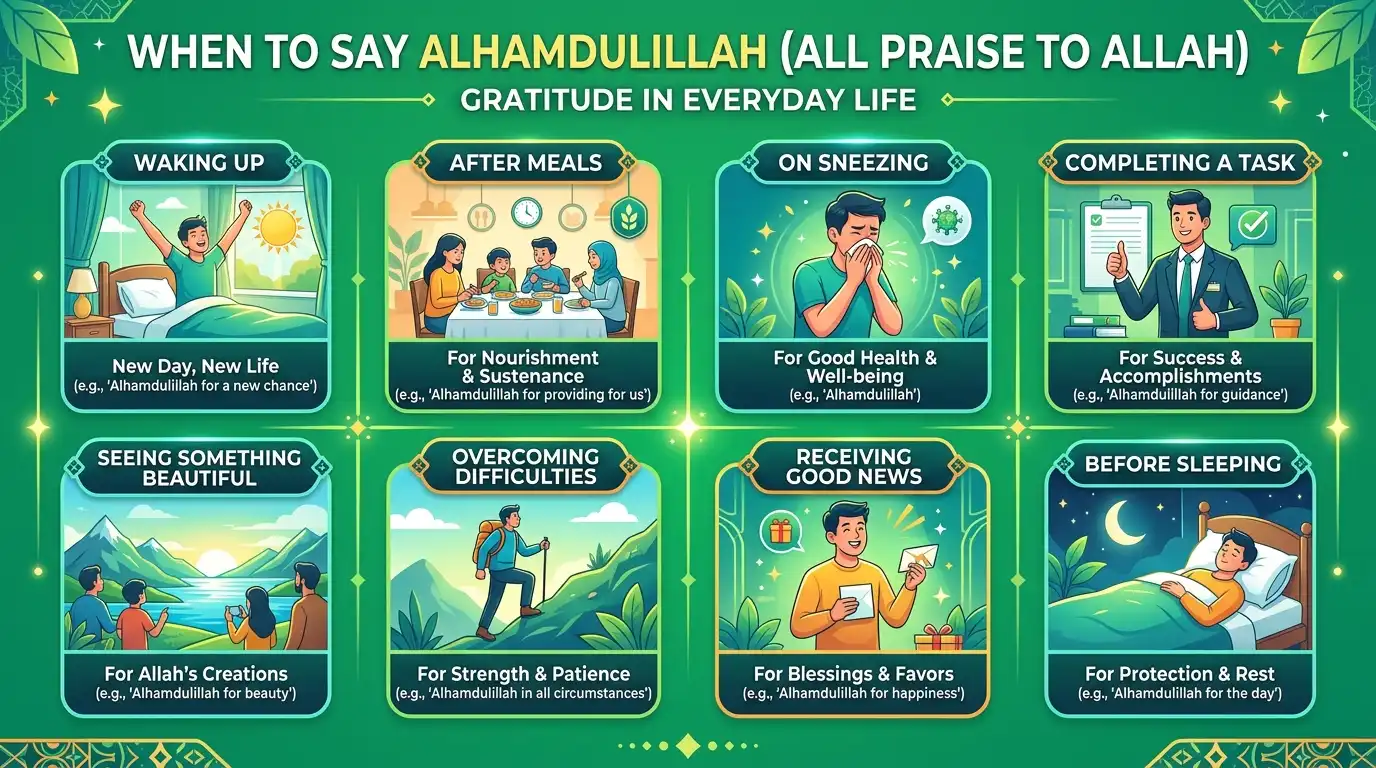 When to say Alhamdulillah in everyday life