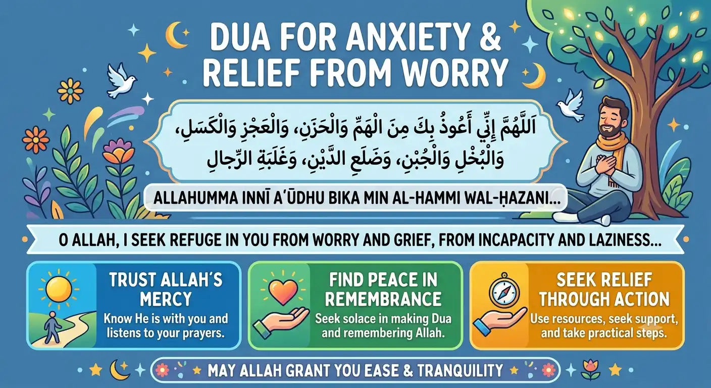 dua for anxiety in English