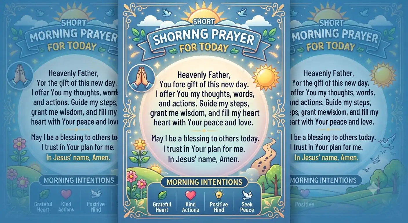 short morning prayer for today