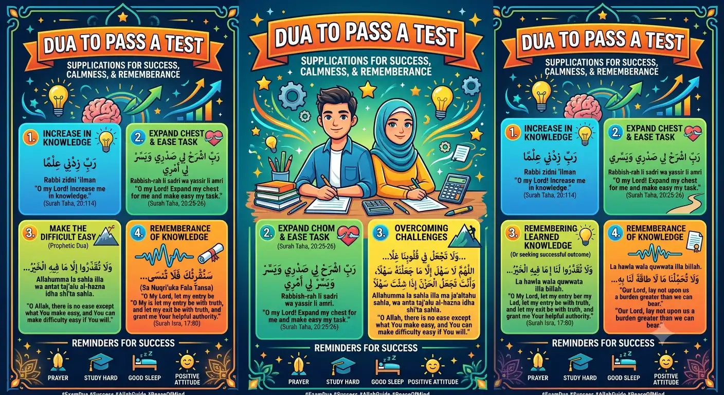 dua to pass a test