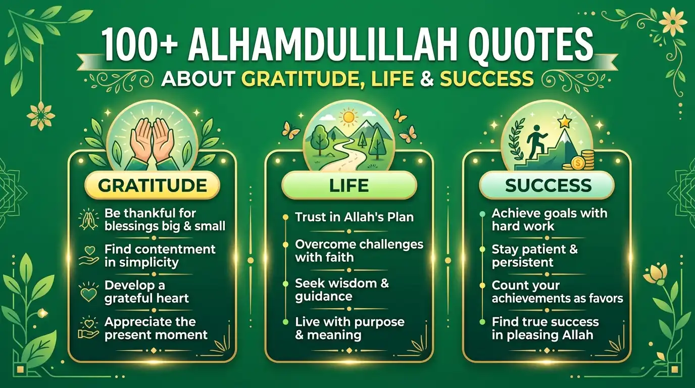100+ Alhamdulillah Quotes About Gratitude, Life & Success