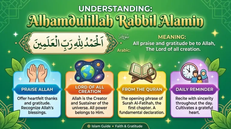 Alhamdulillah Rabbil Alamin: Arabic, Meaning & Quran image