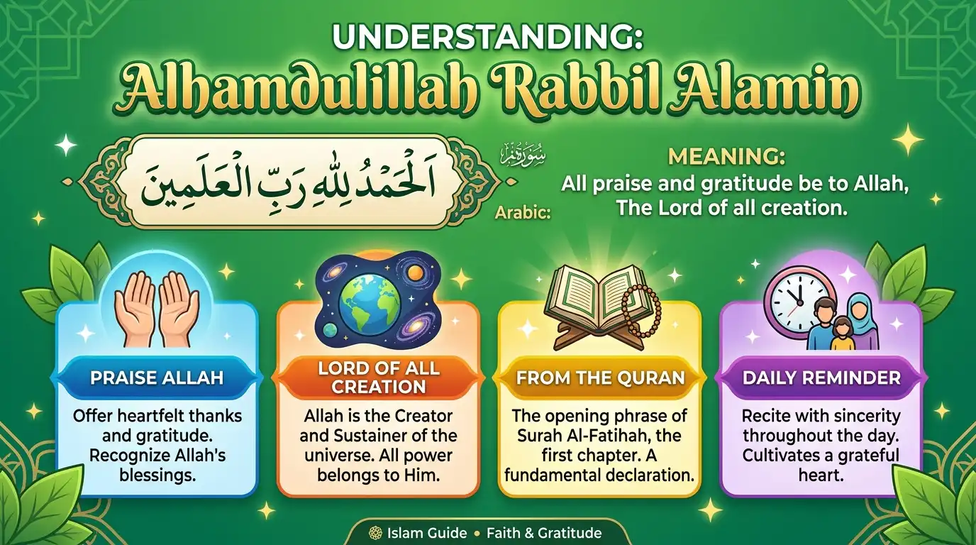 Alhamdulillah Rabbil Alamin: Arabic, Meaning & Quran image