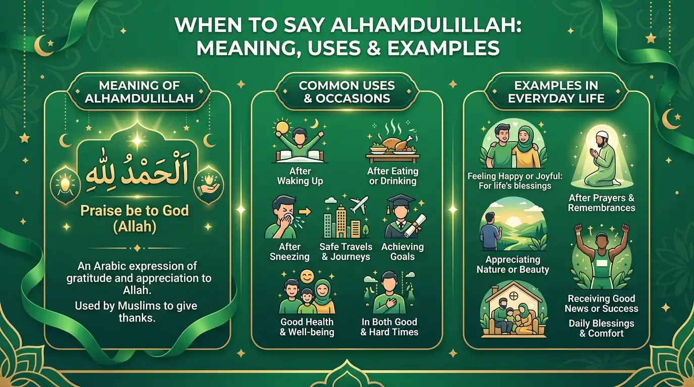 When to Say Alhamdulillah: Situations, Meaning & Examples image